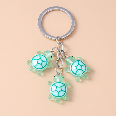 Breloc cu broasca testoasa animala din rasina colorata la moda pentru femei barbati chei masina geanta de mana pandantiv brelocuri bricolaj accesorii bijuterii