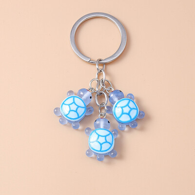 Breloc cu broasca testoasa animala din rasina colorata la moda pentru femei barbati chei masina geanta de mana pandantiv brelocuri bricolaj accesorii bijuterii