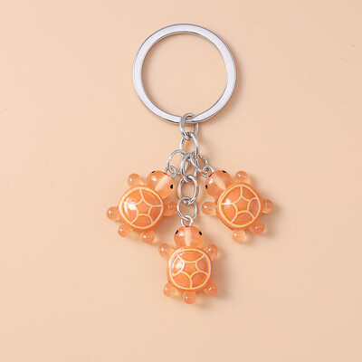 Breloc cu broasca testoasa animala din rasina colorata la moda pentru femei barbati chei masina geanta de mana pandantiv brelocuri bricolaj accesorii bijuterii