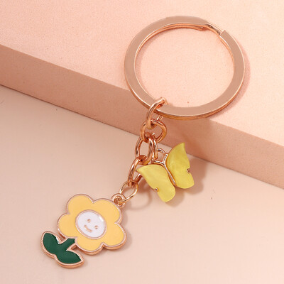 Mīlīgs emaljas kļavu lapu kaktuss atslēgu piekariņš Panda atslēgu piekariņi kuloni sievietēm meitenēm rokassomu aksesuāri DIY rotaslietas dāvanas