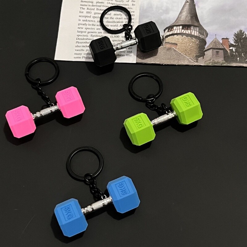 Breloc cu gantere Brelocuri creative de fitness Portofel de mașină Pandantiv pentru sală de sport Cadouri creative pentru bărbați Cadou pentru pasionați de sală de sport sau fitness