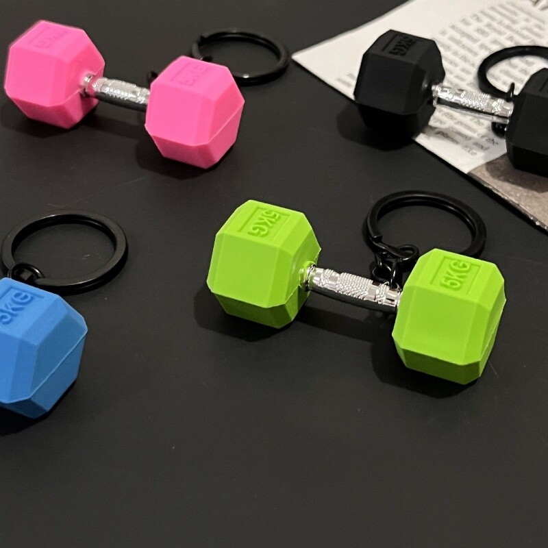 Breloc cu gantere Brelocuri creative de fitness Portofel de mașină Pandantiv pentru sală de sport Cadouri creative pentru bărbați Cadou pentru pasionați de sală de sport sau fitness