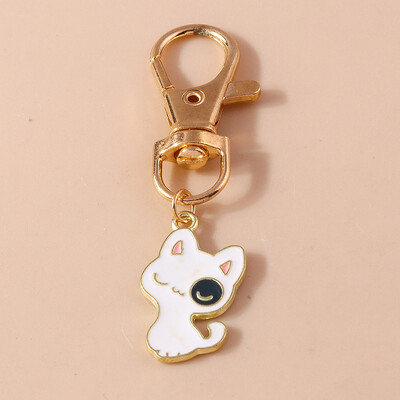 Breloc cu amprentă de câine din desene animate pentru femei bărbați chei mașini geantă pandantive Brelocuri Accesorii DIY bijuterii Cadouri