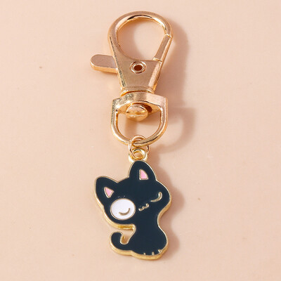 Breloc cu amprentă de câine din desene animate pentru femei bărbați chei mașini geantă pandantive Brelocuri Accesorii DIY bijuterii Cadouri