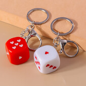 Breloc cu zaruri 3D din rășină de desene animate pentru cheia mașinii Cadouri de suvenir pentru femei bărbați poșetă poșetă pandantiv breloc accesorii bricolaj