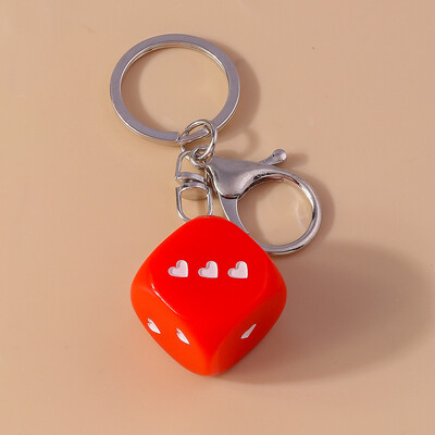 Breloc cu zaruri 3D din rășină de desene animate pentru cheia mașinii Cadouri de suvenir pentru femei bărbați poșetă poșetă pandantiv breloc accesorii bricolaj