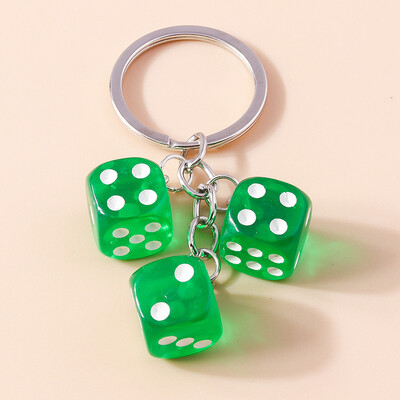 Breloc cu zaruri 3D din rășină de desene animate pentru cheia mașinii Cadouri de suvenir pentru femei bărbați poșetă poșetă pandantiv breloc accesorii bricolaj