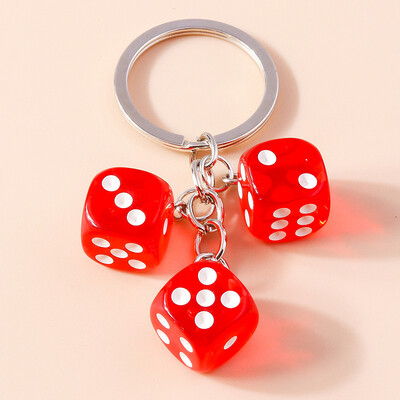 Breloc cu zaruri 3D din rășină de desene animate pentru cheia mașinii Cadouri de suvenir pentru femei bărbați poșetă poșetă pandantiv breloc accesorii bricolaj