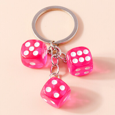 Breloc cu zaruri 3D din rășină de desene animate pentru cheia mașinii Cadouri de suvenir pentru femei bărbați poșetă poșetă pandantiv breloc accesorii bricolaj