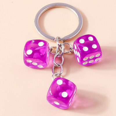 Breloc cu zaruri 3D din rășină de desene animate pentru cheia mașinii Cadouri de suvenir pentru femei bărbați poșetă poșetă pandantiv breloc accesorii bricolaj