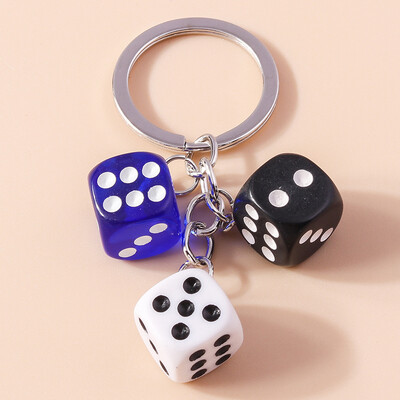 Breloc cu zaruri 3D din rășină de desene animate pentru cheia mașinii Cadouri de suvenir pentru femei bărbați poșetă poșetă pandantiv breloc accesorii bricolaj