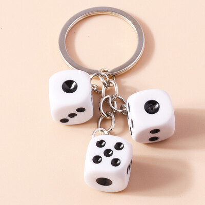 Breloc cu zaruri 3D din rășină de desene animate pentru cheia mașinii Cadouri de suvenir pentru femei bărbați poșetă poșetă pandantiv breloc accesorii bricolaj