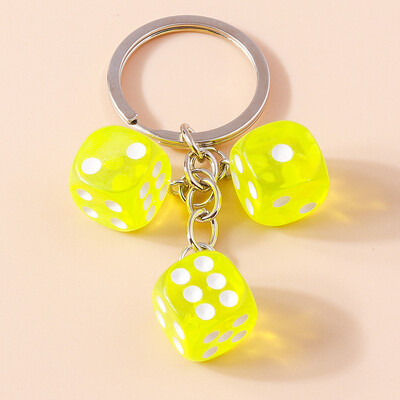 Breloc cu zaruri 3D din rășină de desene animate pentru cheia mașinii Cadouri de suvenir pentru femei bărbați poșetă poșetă pandantiv breloc accesorii bricolaj