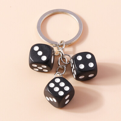 Breloc cu zaruri 3D din rășină de desene animate pentru cheia mașinii Cadouri de suvenir pentru femei bărbați poșetă poșetă pandantiv breloc accesorii bricolaj