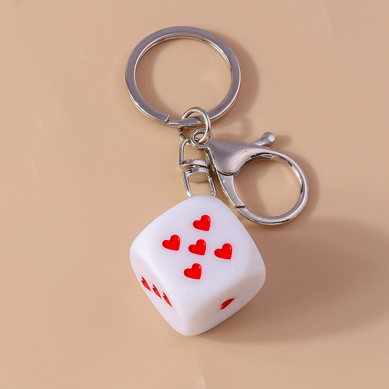 Breloc cu zaruri 3D din rășină de desene animate pentru cheia mașinii Cadouri de suvenir pentru femei bărbați poșetă poșetă pandantiv breloc accesorii bricolaj