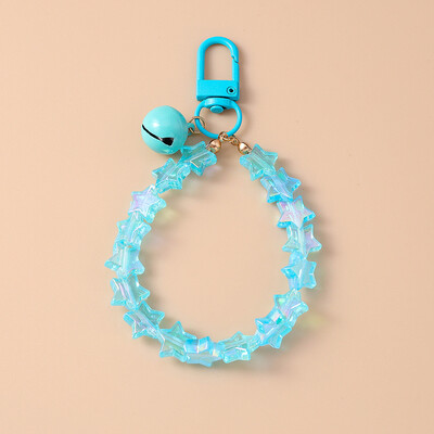 Breloc cu clopoțel cu mărgele de stea, colorat, lucrat manual, pentru chei de mașină, femei, bărbați, poșete, brelocuri, accesorii, bijuterii, cadouri