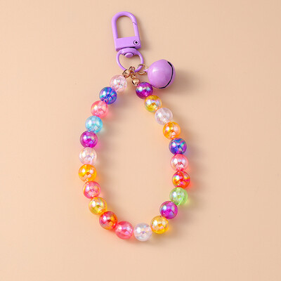 Breloc cu clopoțel cu mărgele de stea, colorat, lucrat manual, pentru chei de mașină, femei, bărbați, poșete, brelocuri, accesorii, bijuterii, cadouri