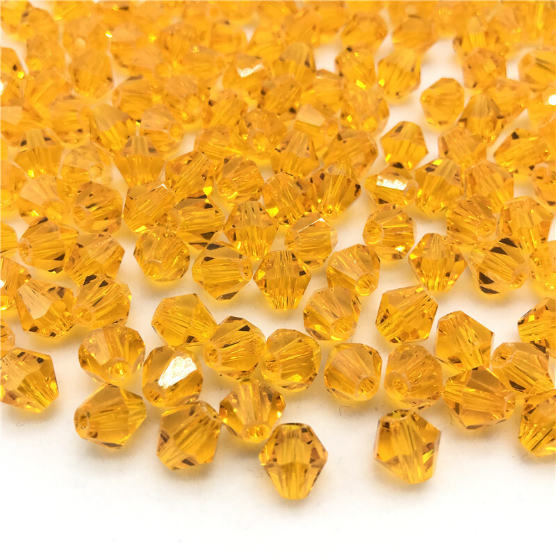 Vruće prodavane 4/6/8 mm prešane gornje dvije šiljate perle kristalne staklene perle romb perle DIY pribor za nakit