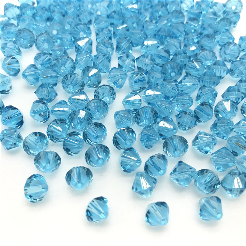 Vruće prodavane 4/6/8 mm prešane gornje dvije šiljate perle kristalne staklene perle romb perle DIY pribor za nakit