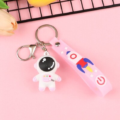 Astronaut din desene animate, breloc din cauciuc moale din PVC, păpușă tridimensională, suvenir, geantă de școală, pandantiv, accesorii pentru pandantiv pentru chei