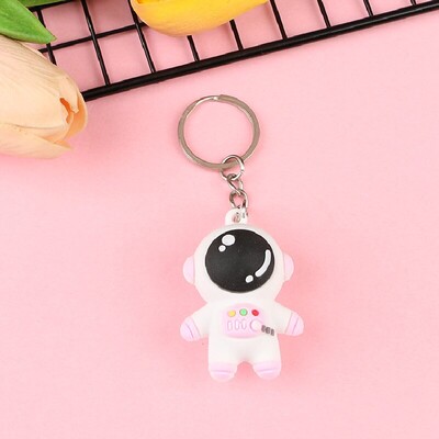 Astronaut din desene animate, breloc din cauciuc moale din PVC, păpușă tridimensională, suvenir, geantă de școală, pandantiv, accesorii pentru pandantiv pentru chei