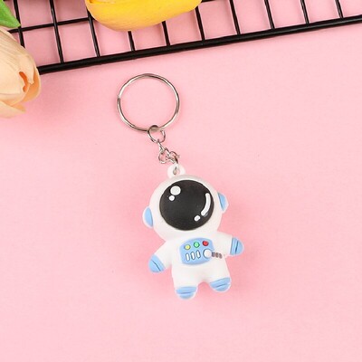 Astronaut din desene animate, breloc din cauciuc moale din PVC, păpușă tridimensională, suvenir, geantă de școală, pandantiv, accesorii pentru pandantiv pentru chei