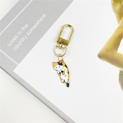 Breloc cu pisicuță cu inimă de dragoste drăguță, pisică albă, neagră, breloc pentru fete, geantă, ornamente pentru mașină, husă pentru căști, pandantiv, cadouri pentru cuplu