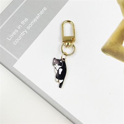 Breloc cu pisicuță cu inimă de dragoste drăguță, pisică albă, neagră, breloc pentru fete, geantă, ornamente pentru mașină, husă pentru căști, pandantiv, cadouri pentru cuplu