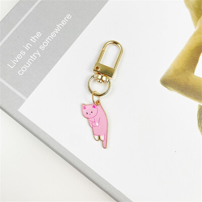 Breloc cu pisicuță cu inimă de dragoste drăguță, pisică albă, neagră, breloc pentru fete, geantă, ornamente pentru mașină, husă pentru căști, pandantiv, cadouri pentru cuplu