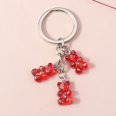 Breloc drăguț cu breloc urs 3D din rășină Brelocuri cu animale pandantiv pentru femei, fete, poșete, brelocuri pentru mașină, accesorii de bijuterii DIY