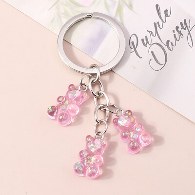 Breloc drăguț cu breloc urs 3D din rășină Brelocuri cu animale pandantiv pentru femei, fete, poșete, brelocuri pentru mașină, accesorii de bijuterii DIY