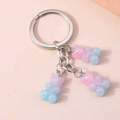 Breloc drăguț cu breloc urs 3D din rășină Brelocuri cu animale pandantiv pentru femei, fete, poșete, brelocuri pentru mașină, accesorii de bijuterii DIY