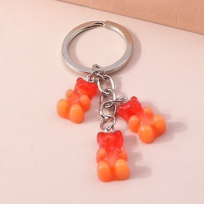 Breloc drăguț cu breloc urs 3D din rășină Brelocuri cu animale pandantiv pentru femei, fete, poșete, brelocuri pentru mașină, accesorii de bijuterii DIY