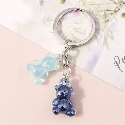 Breloc drăguț cu breloc urs 3D din rășină Brelocuri cu animale pandantiv pentru femei, fete, poșete, brelocuri pentru mașină, accesorii de bijuterii DIY