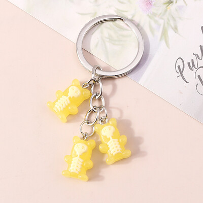 Breloc drăguț cu breloc urs 3D din rășină Brelocuri cu animale pandantiv pentru femei, fete, poșete, brelocuri pentru mașină, accesorii de bijuterii DIY