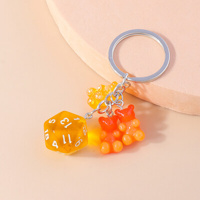 Breloc drăguț cu breloc urs 3D din rășină Brelocuri cu animale pandantiv pentru femei, fete, poșete, brelocuri pentru mașină, accesorii de bijuterii DIY