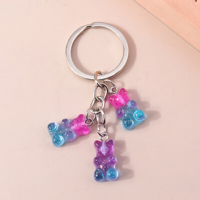 Breloc drăguț cu breloc urs 3D din rășină Brelocuri cu animale pandantiv pentru femei, fete, poșete, brelocuri pentru mașină, accesorii de bijuterii DIY