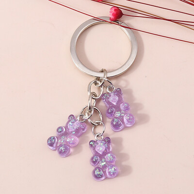 Breloc drăguț cu breloc urs 3D din rășină Brelocuri cu animale pandantiv pentru femei, fete, poșete, brelocuri pentru mașină, accesorii de bijuterii DIY