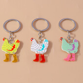 Drăguț amuzant de Paște, pui, găină, breloc cu animale, pandantive, pentru femei, fete, accesorii pentru genți, bijuterii DIY, cadouri