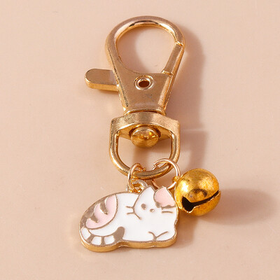 Breloc drăguț cu pisică din desene animate, email, cu pandantive pentru chei pentru mașină, femei, fete, poșete, brelocuri, accesorii de bijuterii DIY