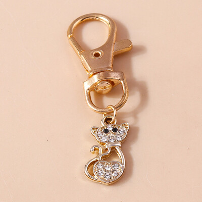 Breloc drăguț cu pisică din desene animate, email, cu pandantive pentru chei pentru mașină, femei, fete, poșete, brelocuri, accesorii de bijuterii DIY