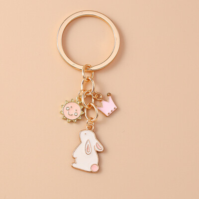 Breloc drăguț iepuraș iepuraș emailat, cu inimă de dragoste, pandantive pentru chei pentru femei, fete, decorațiuni pentru genți, accesorii de bijuterii DIY