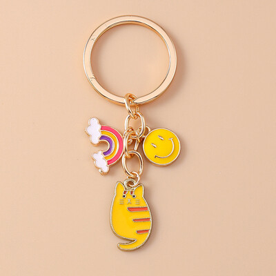 Breloc drăguț iepuraș iepuraș emailat, cu inimă de dragoste, pandantive pentru chei pentru femei, fete, decorațiuni pentru genți, accesorii de bijuterii DIY