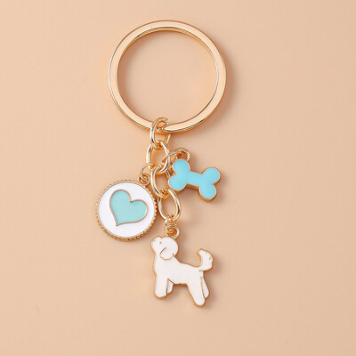 Breloc drăguț iepuraș iepuraș emailat, cu inimă de dragoste, pandantive pentru chei pentru femei, fete, decorațiuni pentru genți, accesorii de bijuterii DIY