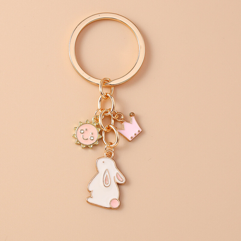 Breloc drăguț iepuraș iepuraș emailat, cu inimă de dragoste, pandantive pentru chei pentru femei, fete, decorațiuni pentru genți, accesorii de bijuterii DIY