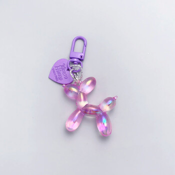 Candy Color Sweet Resin Balloon Dog Keychain For Women Girls Animal Shad Phone Very Key Ключодържатели Аксесоари Чанта Висулка N846