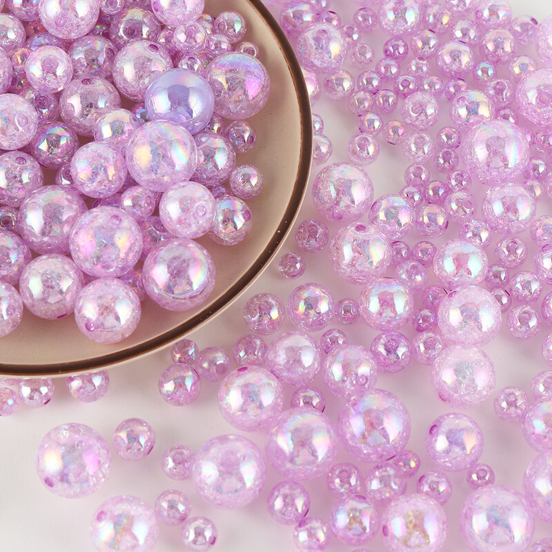 Chen Ming 8-20 mm Acrilic AB Color Bursting Loose Beads Brățară DIY, lanț pentru telefon mobil, breloc, accesorii cu margele