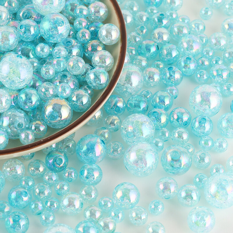 Chen Ming 8-20 mm Acrilic AB Color Bursting Loose Beads Brățară DIY, lanț pentru telefon mobil, breloc, accesorii cu margele