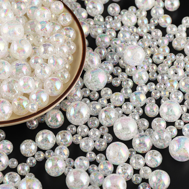 Chen Ming 8-20 mm Acrilic AB Color Bursting Loose Beads Brățară DIY, lanț pentru telefon mobil, breloc, accesorii cu margele