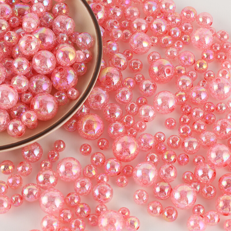 Chen Ming 8-20 mm Acrilic AB Color Bursting Loose Beads Brățară DIY, lanț pentru telefon mobil, breloc, accesorii cu margele